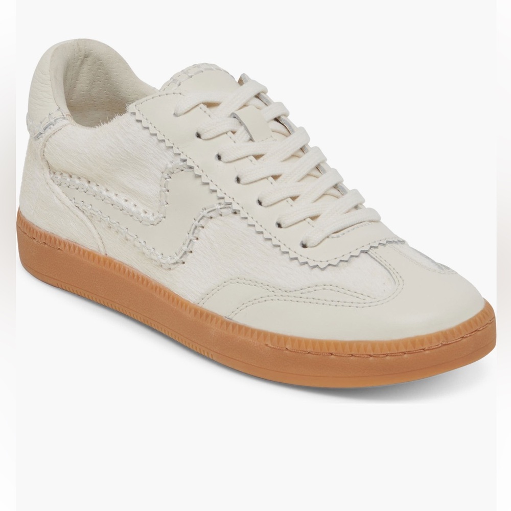 Dolce Vita Notice Stitch Sneaker Ivory Calf Hair